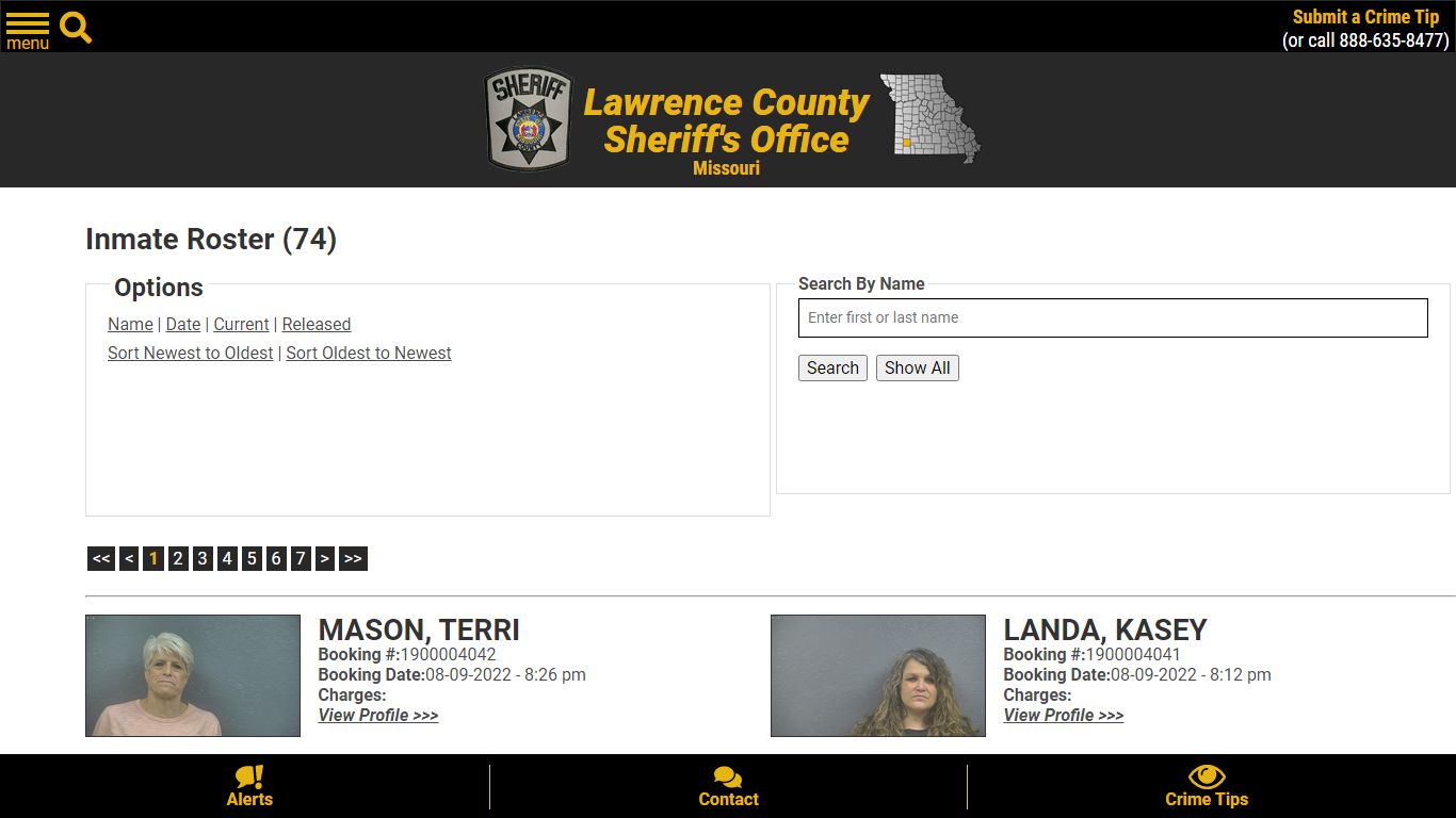 Inmate Roster - Lawrence County Sheriff MO